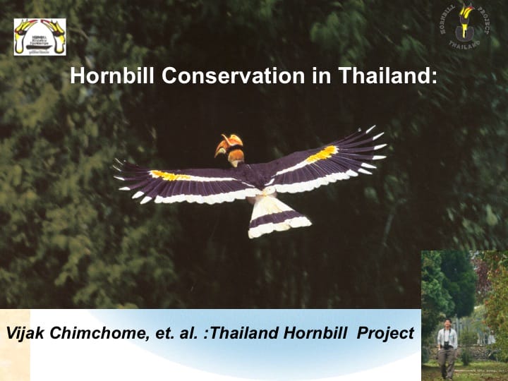 6th International Hornbill Conference, Dr. Vijak Chimchome, slide 1