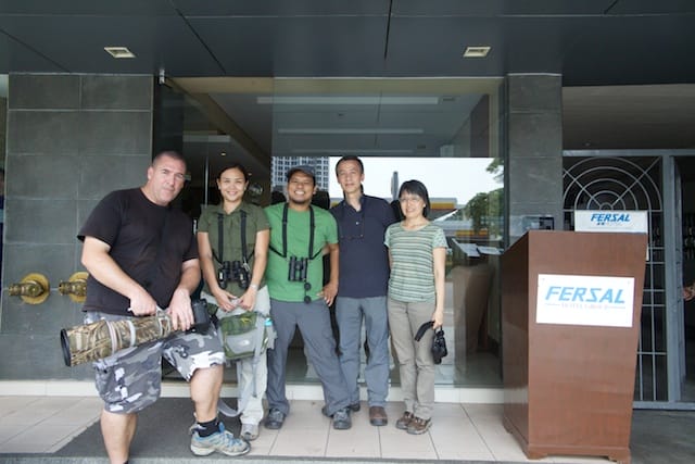 Group photo after birding. From L-R: Dave Irving, Maia Tanedo, Jops Josef, Eric To, Penn To. Photo from Eric To.