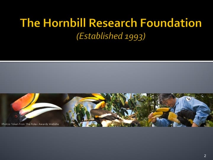 Dr. Woraphat Arthayukti, 6th International Hornbill Conference Manila, Philippines - Slide 2