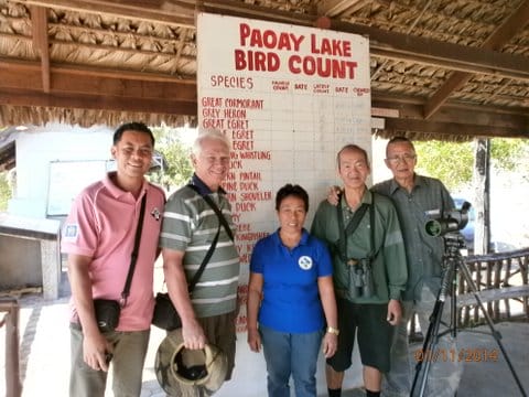 From L-R: Mark Pineda a balikbayan from UK, Dennis Jakoboski, Ms. Elsie Nolasco our CENRO connection, Richard Ruiz, and Doc Pete Calope. Photo from Doc Pete