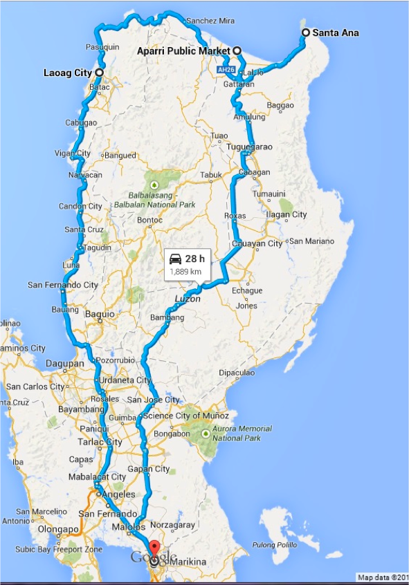 The route we took